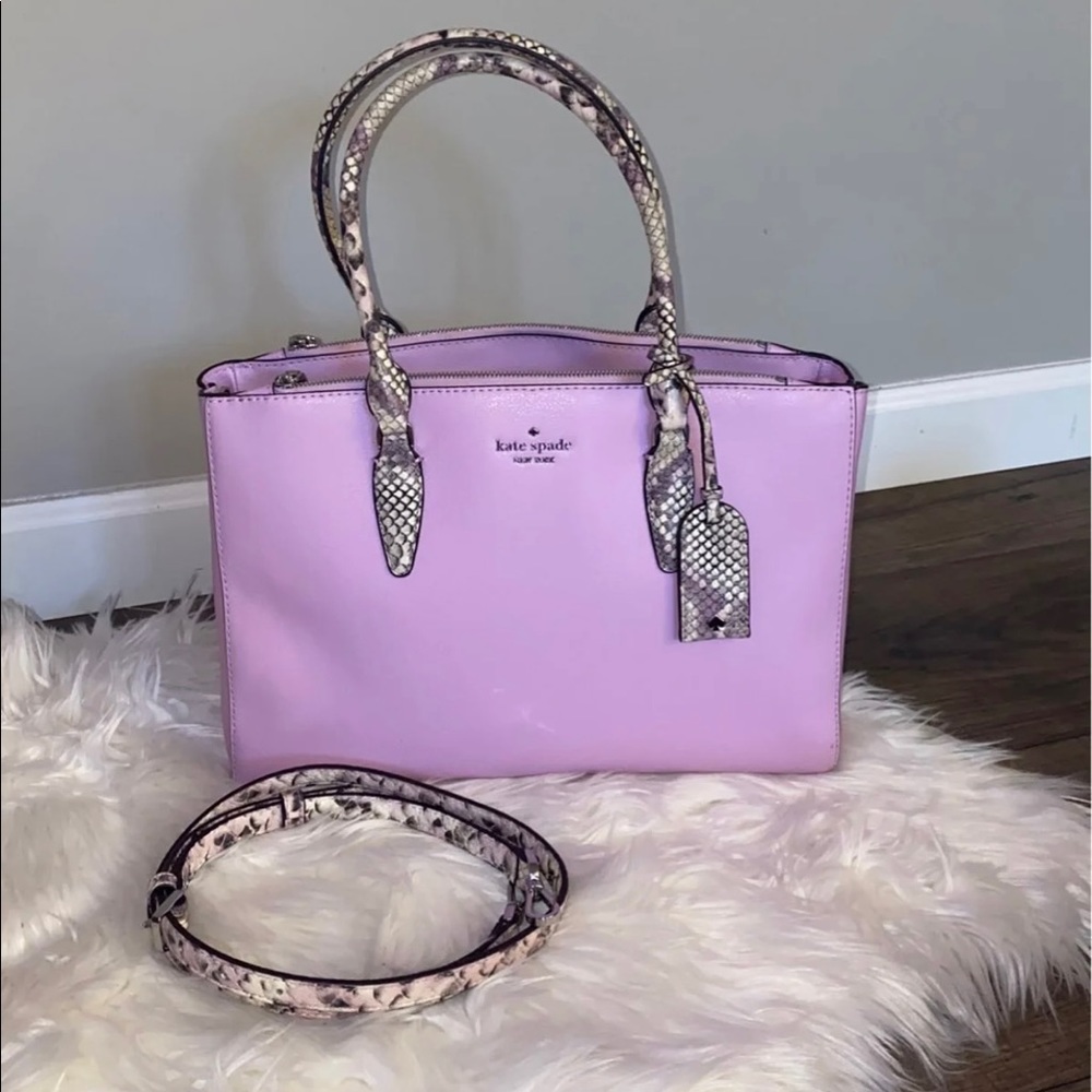 Lilac snd Snakeskin Kate Spade Purse